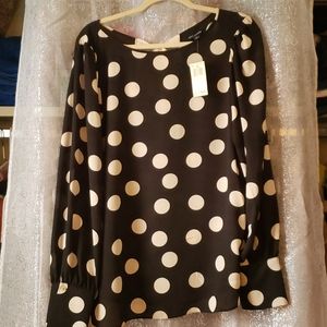 NEVER WORN Polka dot blouse